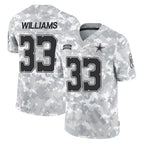 Kooe D.Cowboys #33 Javonte Williams Player Arctic Camo Salute to Service Limited Home Game Stitched Jerseys