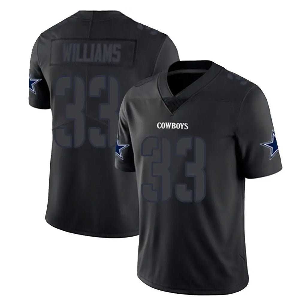 Kooe D.Cowboys #33 Javonte Williams Player Black Impact Limited Home Game Stitched Jerseys