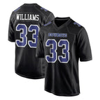 Kooe D.Cowboys #33 Javonte Williams Player Carbon Black Fashion Home Game Stitched Jerseys