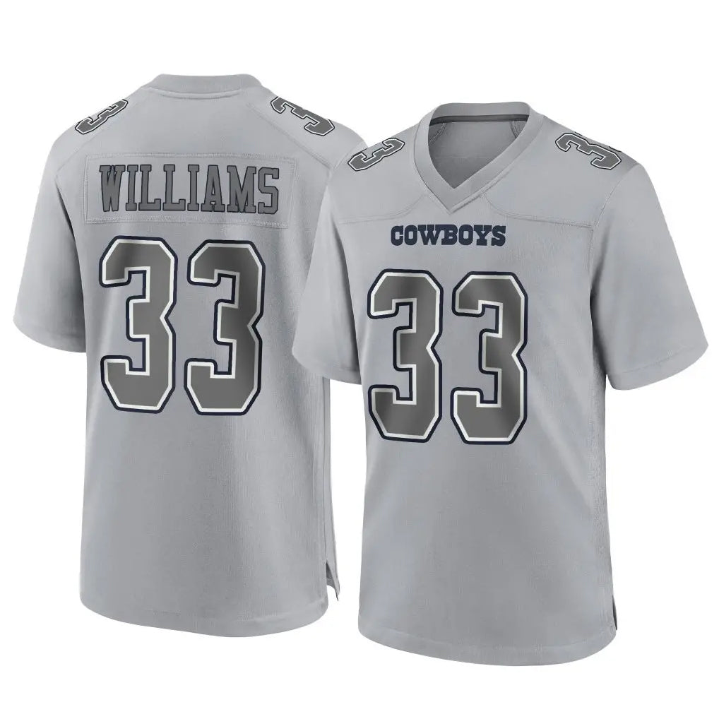 Kooe D.Cowboys #33 Javonte Williams Player Gray Atmosphere Fashion Home Game Stitched Jerseys