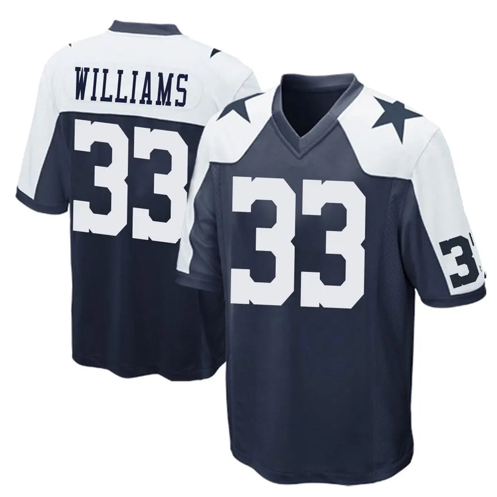 Kooe D.Cowboys #33 Javonte Williams Player Navy-White Alternate Home Game Stitched Jerseys