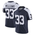 Kooe D.Cowboys #33 Javonte Williams Player Navy-White Limited Alternate Vapor Untouchable Home Game Stitched Jerseys