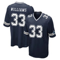 Kooe D.Cowboys #33 Javonte Williams Player Navy Home Game Stitched Jerseys