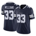 Kooe D.Cowboys #33 Javonte Williams Player Navy Limited Vapor F.U.S.E. Home Game Stitched Jerseys