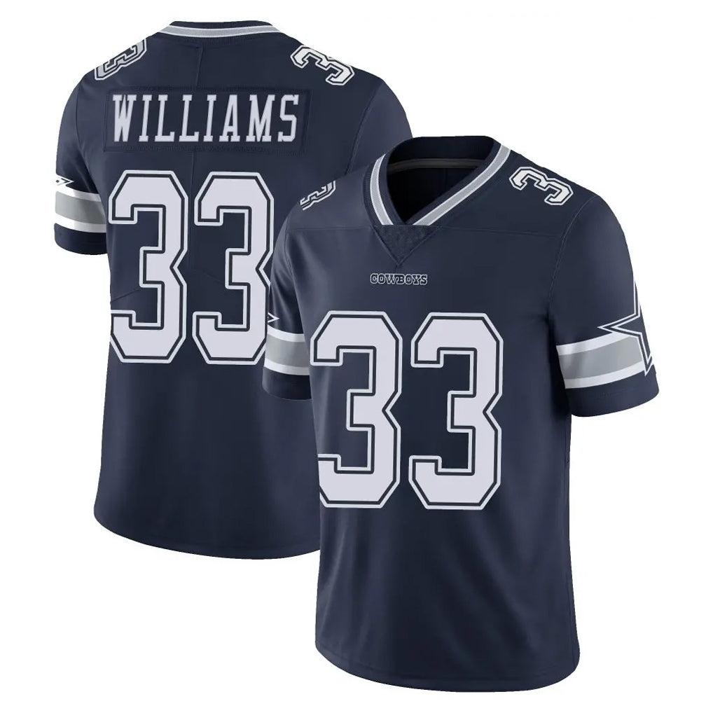 Kooe D.Cowboys #33 Javonte Williams Player Navy Vapor Untouchable Limited Home Game Stitched Jerseys