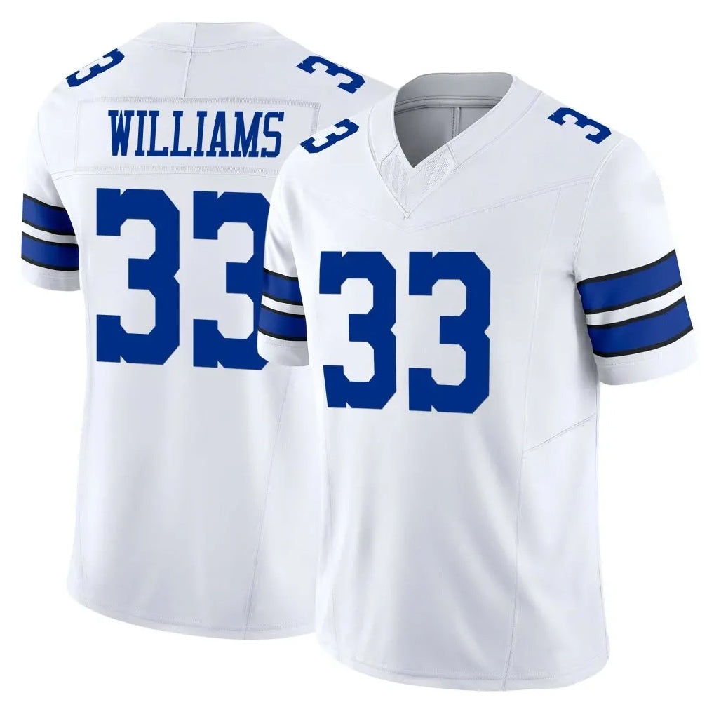 Kooe D.Cowboys #33 Javonte Williams Player White Limited Vapor F.U.S.E. Home Game Stitched Jerseys