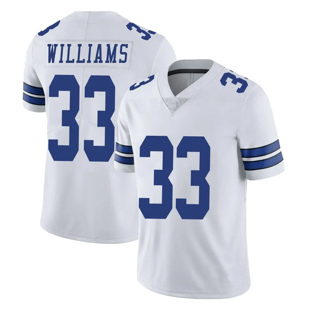 Kooe D.Cowboys #33 Javonte Williams Player White Vapor Untouchable Limited Home Game Stitched Jerseys