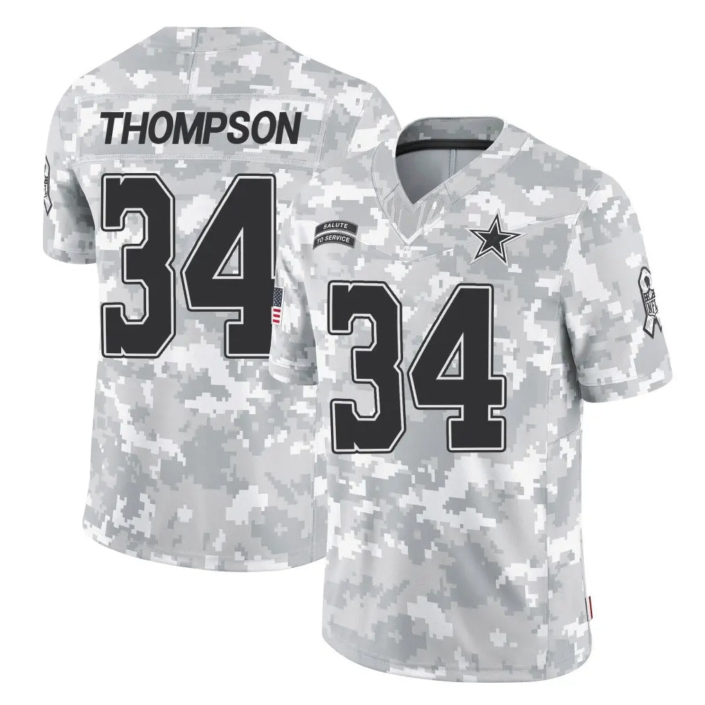 Kooe D.Cowboys #34 Jalen Thompson Player Arctic Camo Salute to Service Limited Home Game Stitched Jerseys