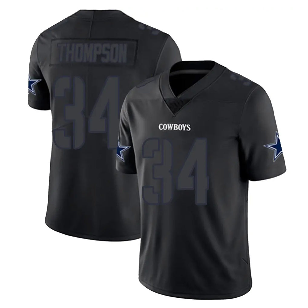 Kooe D.Cowboys #34 Jalen Thompson Player Black Impact Limited Home Game Stitched Jerseys