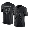 Kooe D.Cowboys #34 Jalen Thompson Player Black Limited Reflective Home Game Stitched Jerseys