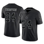 Kooe D.Cowboys #34 Jalen Thompson Player Black Limited Reflective Home Game Stitched Jerseys