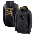 Kooe D.Cowboys #34 Jalen Thompson Player Black Salute to Service Pullover Hoodies Limited Stitched Jerseys
