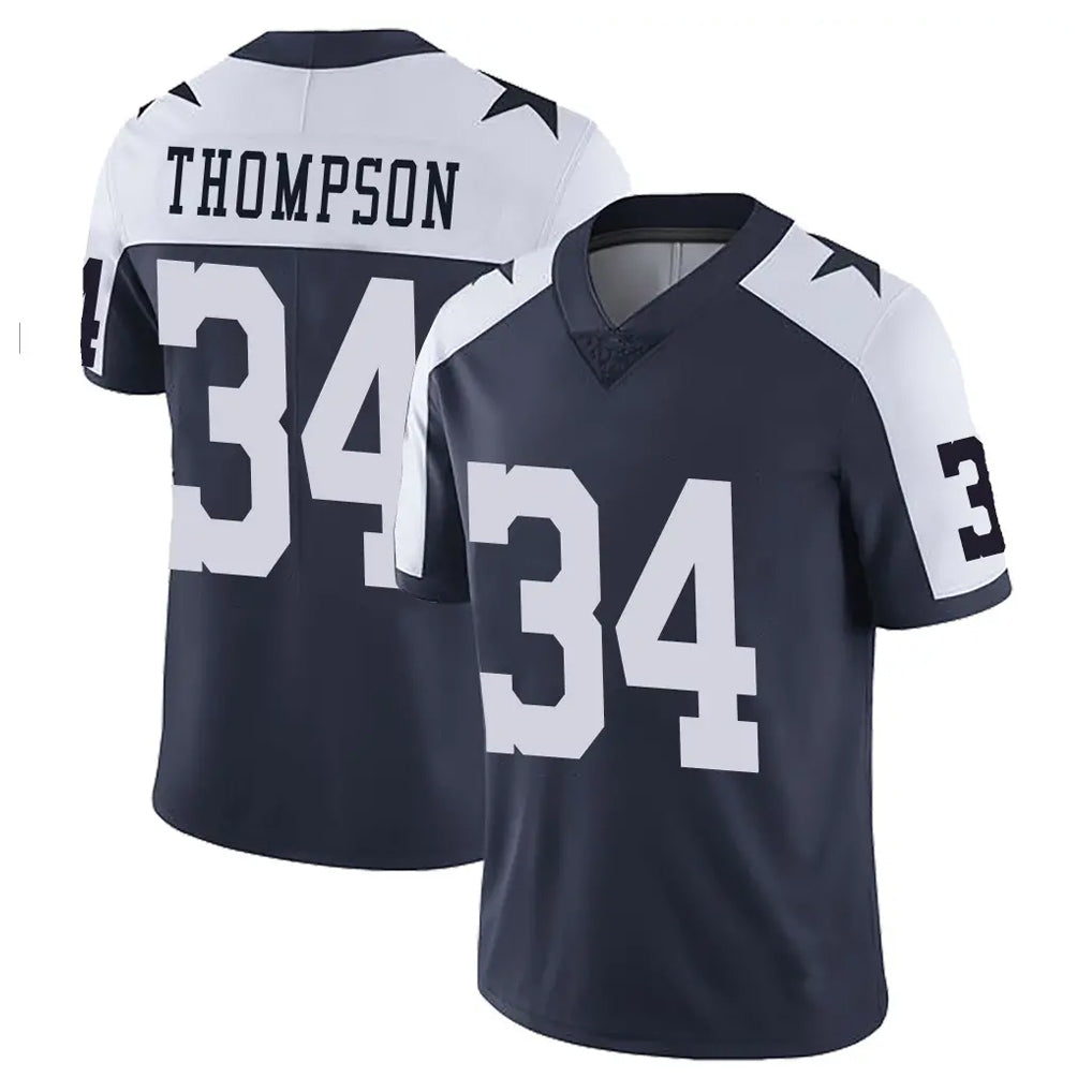 Kooe D.Cowboys #34 Jalen Thompson Player Navy-White Limited Alternate Vapor Untouchable Home Game Stitched Jerseys