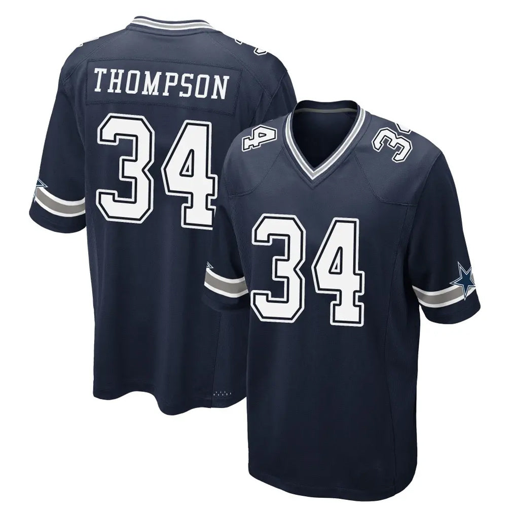 Kooe D.Cowboys #34 Jalen Thompson Player Navy Home Game Stitched Jerseys