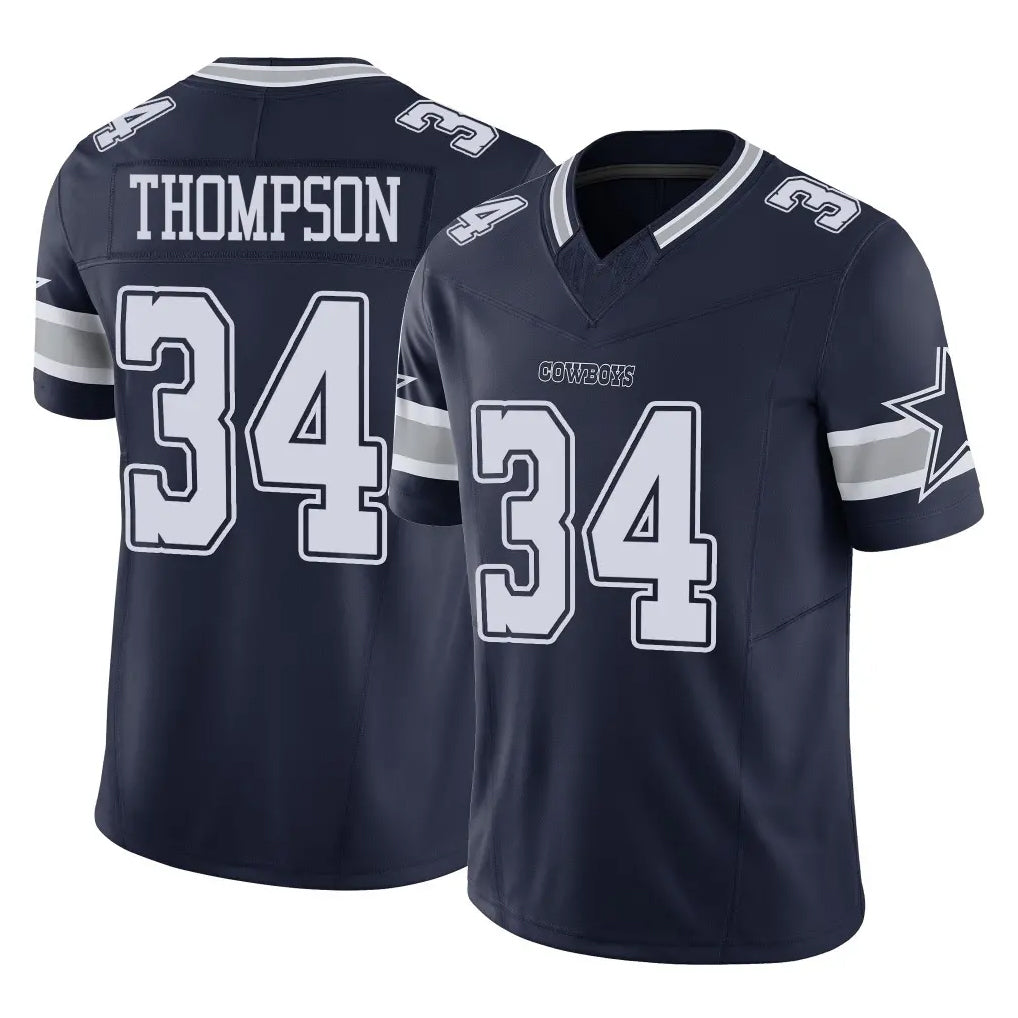 Kooe D.Cowboys #34 Jalen Thompson Player Navy Limited Vapor F.U.S.E. Home Game Stitched Jerseys