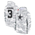 Kooe D.Cowboys #3 George Pickens Player Arctic Camo Salute to Service Hoodies Limited Game Stitched Jerseys