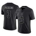 Kooe D.Cowboys #3 George Pickens Player Black Limited Reflective Home Game Stitched Jerseys
