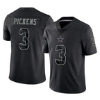 Kooe D.Cowboys #3 George Pickens Player Black Limited Reflective Home Game Stitched Jerseys
