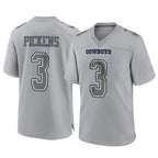 Kooe D.Cowboys #3 George Pickens Player Gray Atmosphere Fashion Home Game Stitched Jerseys