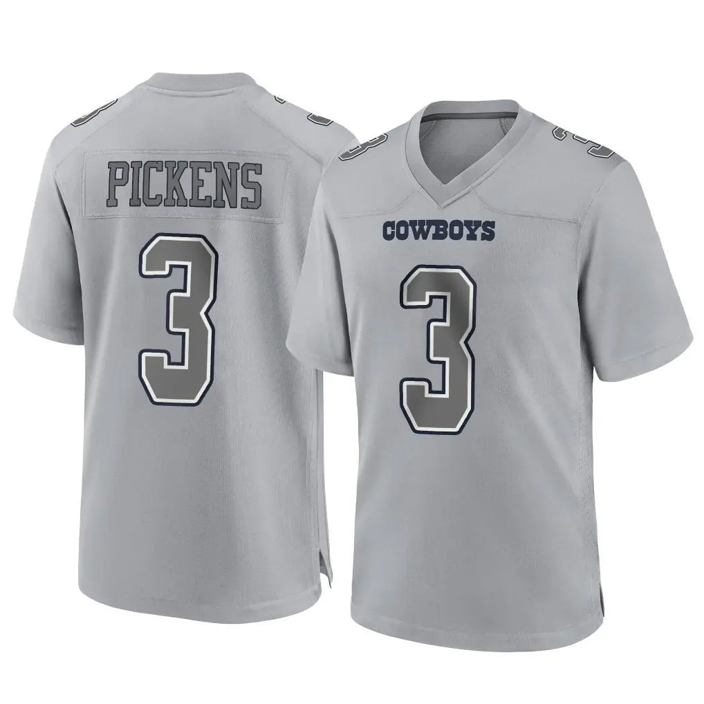 Kooe D.Cowboys #3 George Pickens Player Gray Atmosphere Fashion Home Game Stitched Jerseys