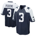 Kooe D.Cowboys #3 George Pickens Player Navy-White Alternate Home Game Stitched Jerseys