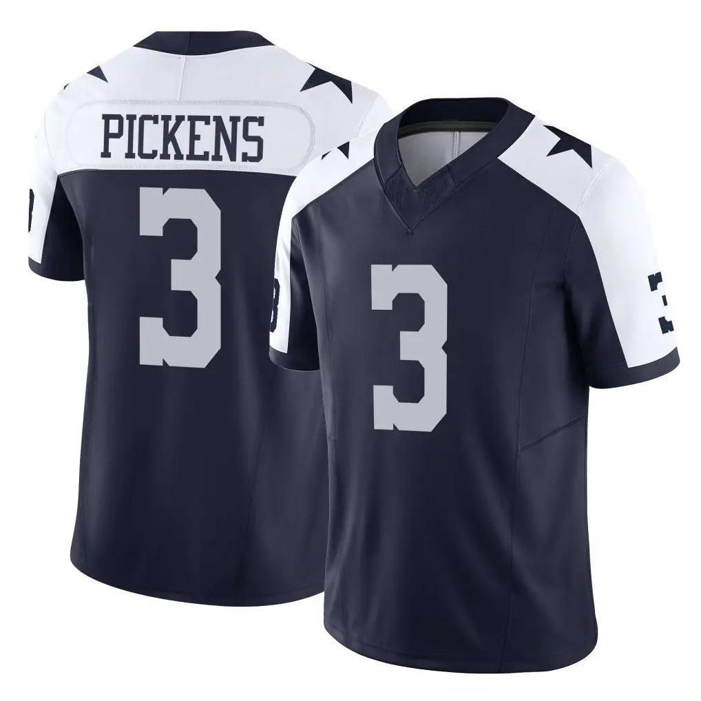 Kooe D.Cowboys #3 George Pickens Player Navy-White Limited Alternate Vapor F.U.S.E. Home Game Stitched Jerseys