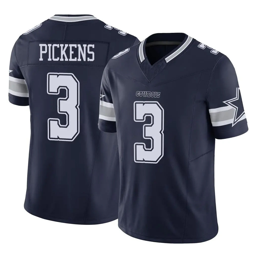 Kooe D.Cowboys #3 George Pickens Player Navy Limited Vapor F.U.S.E. Home Game Stitched Jerseys