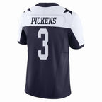 Kooe D.Cowboys #3 George Pickens Player Navy Throwback Stitched Jerseys