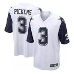 Kooe D.Cowboys #3 George Pickens Player White-Navy Home Game Stitched Jerseys
