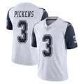 Kooe D.Cowboys #3 George Pickens Player White-Navy Limited Color Rush Vapor Untouchable Home Game Stitched Jerseys