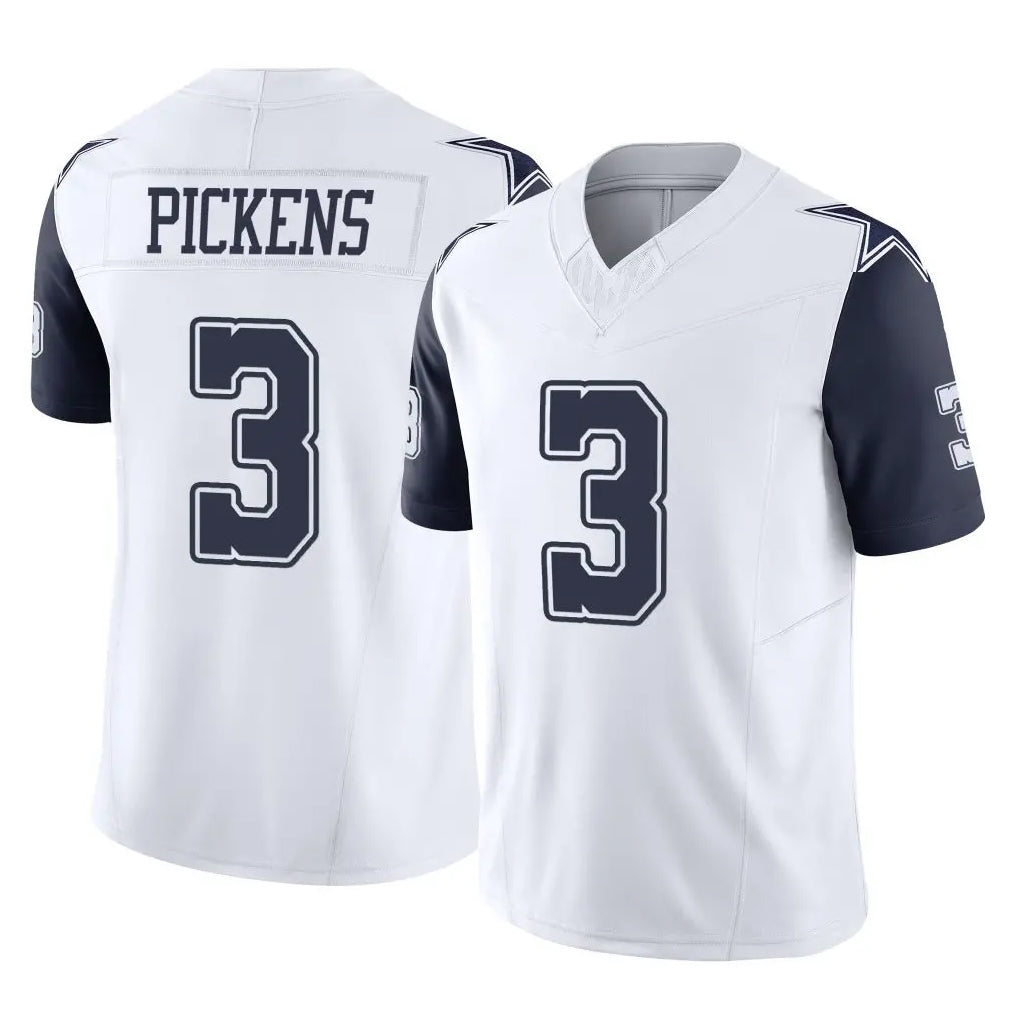 Kooe D.Cowboys #3 George Pickens Player White-Navy Limited Vapor F.U.S.E. Home Game Stitched Jerseys