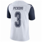 Kooe D.Cowboys #3 George Pickens Player White Throwback Stitched Jerseys