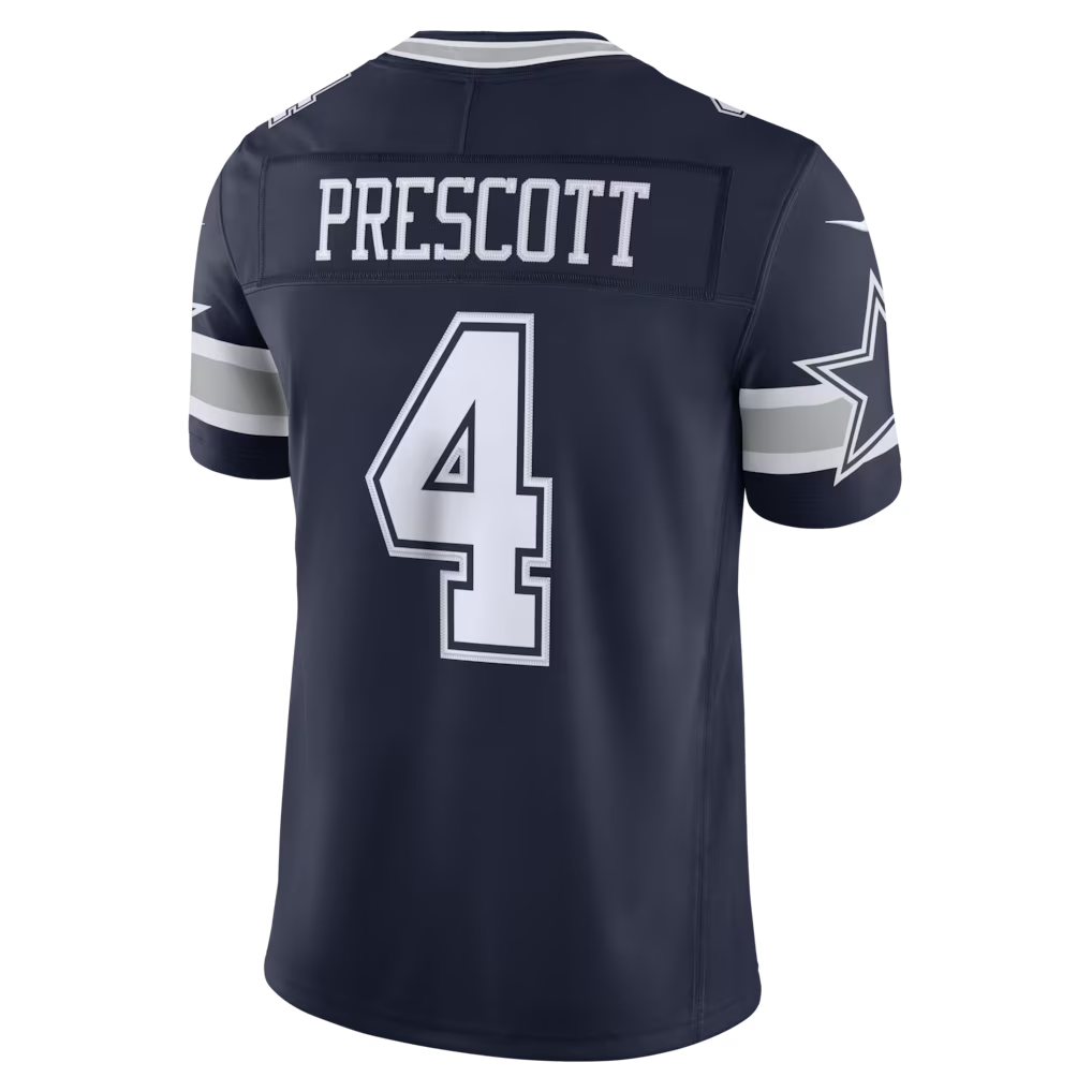 Kooe D.Cowboys #4 Dak Prescott Navy Team Vapor F.U.S.E. Stitched Limited Stitched Jerseys