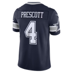 Kooe D.Cowboys #4 Dak Prescott Navy Team Vapor F.U.S.E. Stitched Limited Stitched Jerseys