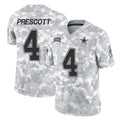 Kooe D.Cowboys #4 Dak Prescott Player Arctic Camo Salute to Service Limited Home Game Stitched Jerseys