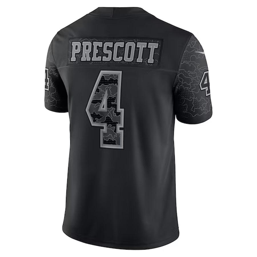 Kooe D.Cowboys #4 Dak Prescott Player Black RFLCTV Limited Stitched Jerseys