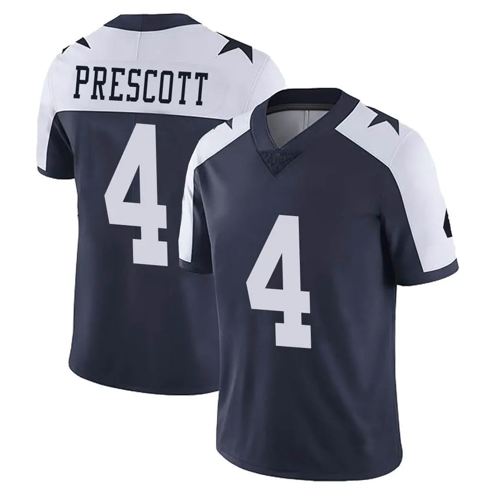 Kooe D.Cowboys #4 Dak Prescott Player Navy-White Limited Alternate Vapor Untouchable Home Game Stitched Jerseys