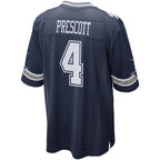 Kooe D.Cowboys #4 Dak Prescott Player Navy Home Game Stitched Jerseys