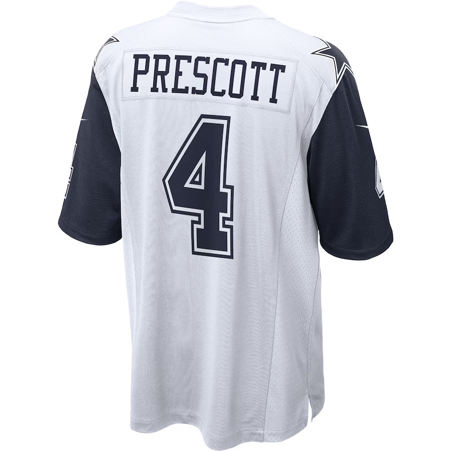 Kooe D.Cowboys #4 Dak Prescott Player White Alternate Game Stitched Jerseys