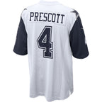 Kooe D.Cowboys #4 Dak Prescott Player White Alternate Game Stitched Jerseys