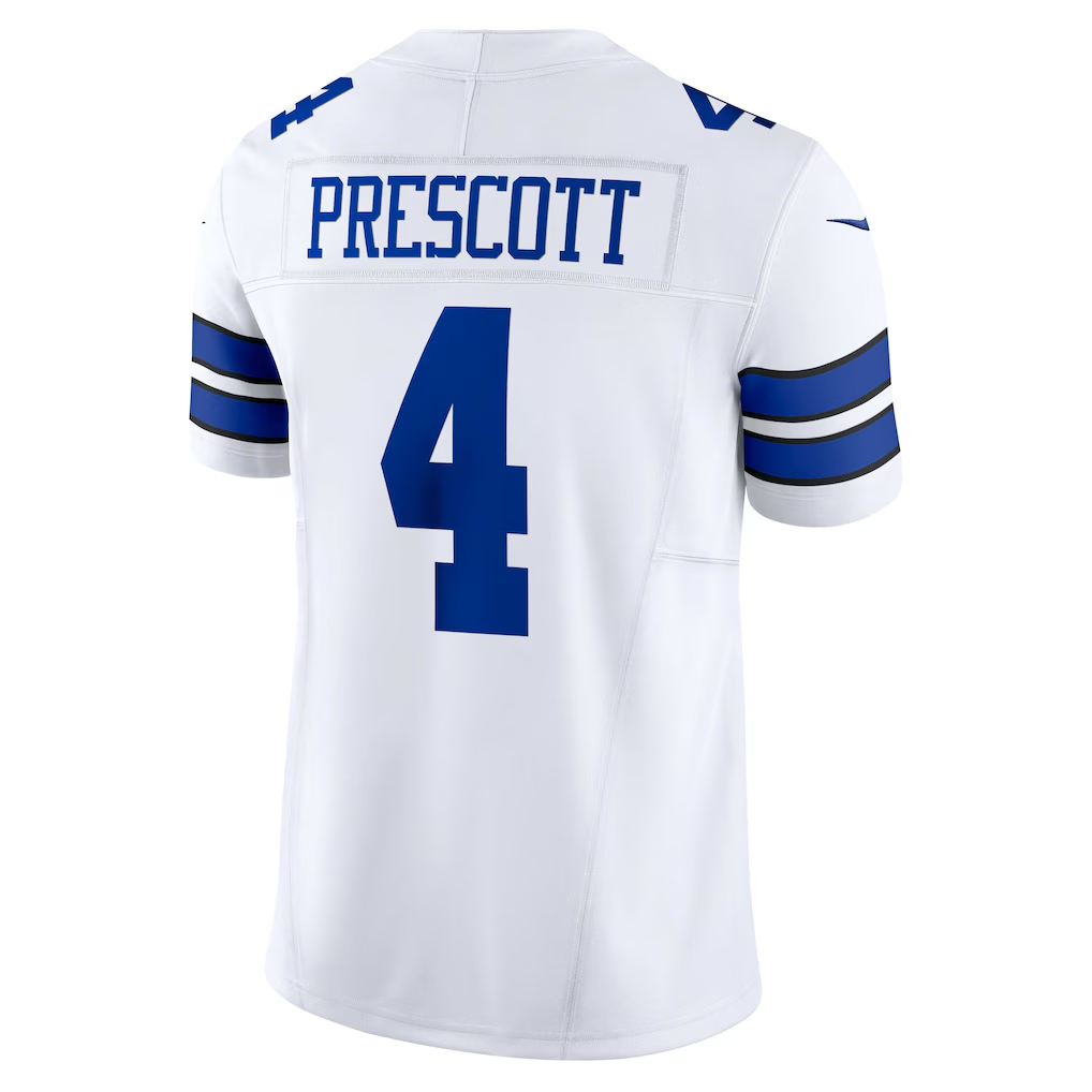 Kooe D.Cowboys #4 Dak Prescott White Vapor F.U.S.E. Limited Stitched Jerseys