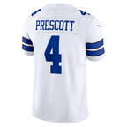 Kooe D.Cowboys #4 Dak Prescott White Vapor F.U.S.E. Limited Stitched Jerseys