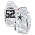 Kooe D.Cowboys #52 Tyler Booker Player Arctic Camo Salute to Service Hoodies Limited Game Stitched Jerseys