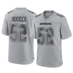 Kooe D.Cowboys #52 Tyler Booker Player Gray Atmosphere Fashion Home Game Stitched Jerseys