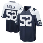 Kooe D.Cowboys #52 Tyler Booker Player Navy-White Alternate Home Game Stitched Jerseys