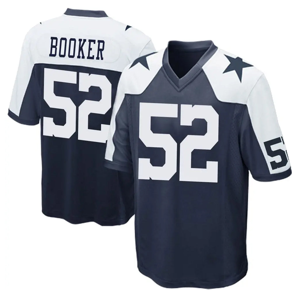 Kooe D.Cowboys #52 Tyler Booker Player Navy-White Alternate Home Game Stitched Jerseys