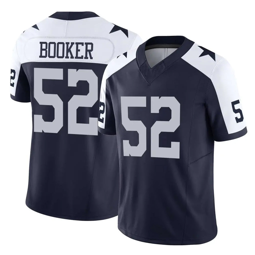 Kooe D.Cowboys #52 Tyler Booker Player Navy-White Limited Alternate Vapor F.U.S.E. Home Game Stitched Jerseys
