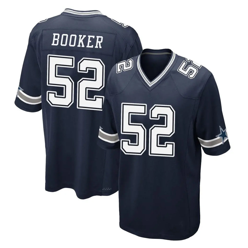 Kooe D.Cowboys #52 Tyler Booker Player Navy Home Game Stitched Jerseys