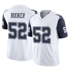 Kooe D.Cowboys #52 Tyler Booker Player White-Navy Limited Vapor F.U.S.E. Home Game Stitched Jerseys