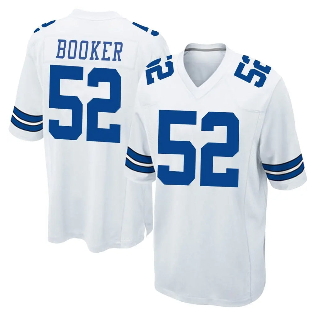 Kooe D.Cowboys #52 Tyler Booker Player White Home Game Stitched Jerseys